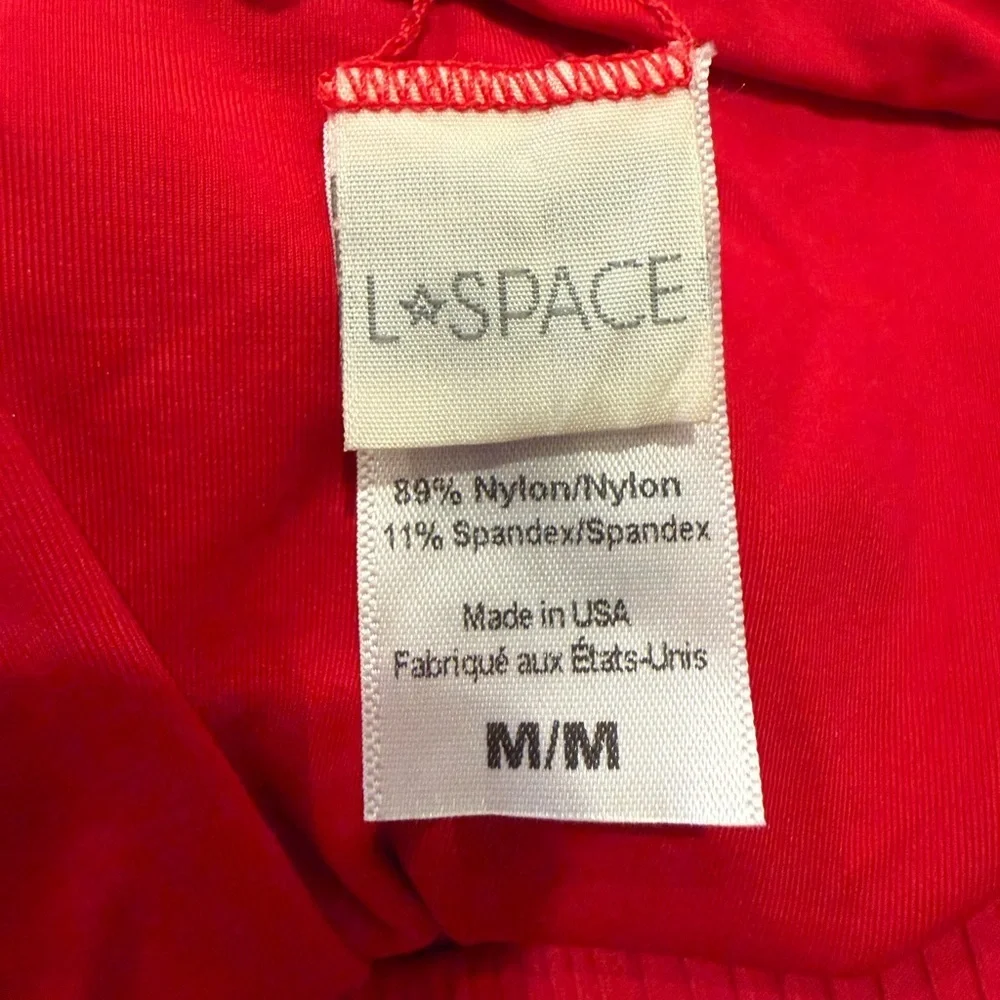 L*Space Ridin' High Ribbed Red Veronica Bikini Bottom NWOT Size M